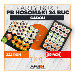 Party Box Super Maki 32 buc + Platou Hosomaki 24 buc CADOU