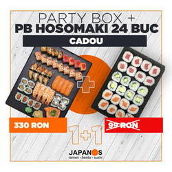 Party Box XL Tokyo Gourmet 45 buc + Platou Hosomaki 24 buc CADOU