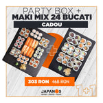 Party Box XL WOW Style 48 buc + Sushi Box XL Maki Mix 24 buc CADOU